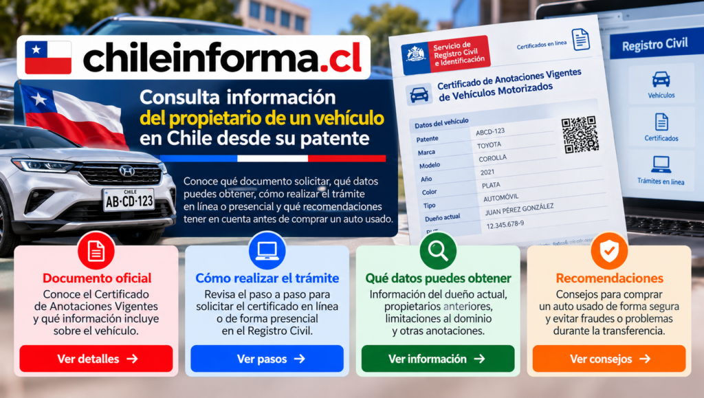 Certificado de Anotaciones Vigentes y consulta de información vehicular en Chile