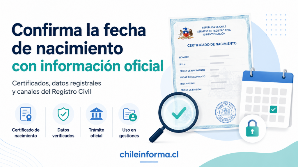 fecha de nacimiento por el Registro Civil