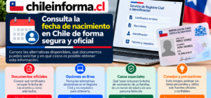 Consulta de antecedentes de nacimiento en Chile mediante certificados oficiales y servicios del Registro Civil.