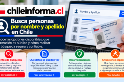 Guía visual para buscar personas por nombre y apellido en Chile usando fuentes públicas y seguras