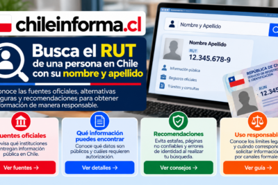 Guía visual para consultar datos tributarios en Chile mediante fuentes oficiales, registros públicos y recomendaciones de privacidad.
