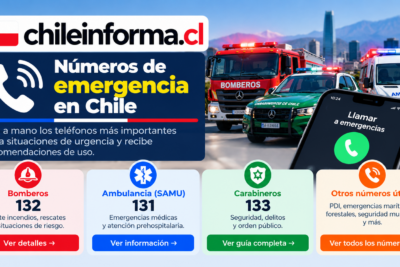 Números telefónicos para solicitar ayuda de Bomberos, ambulancia y Carabineros en Chile