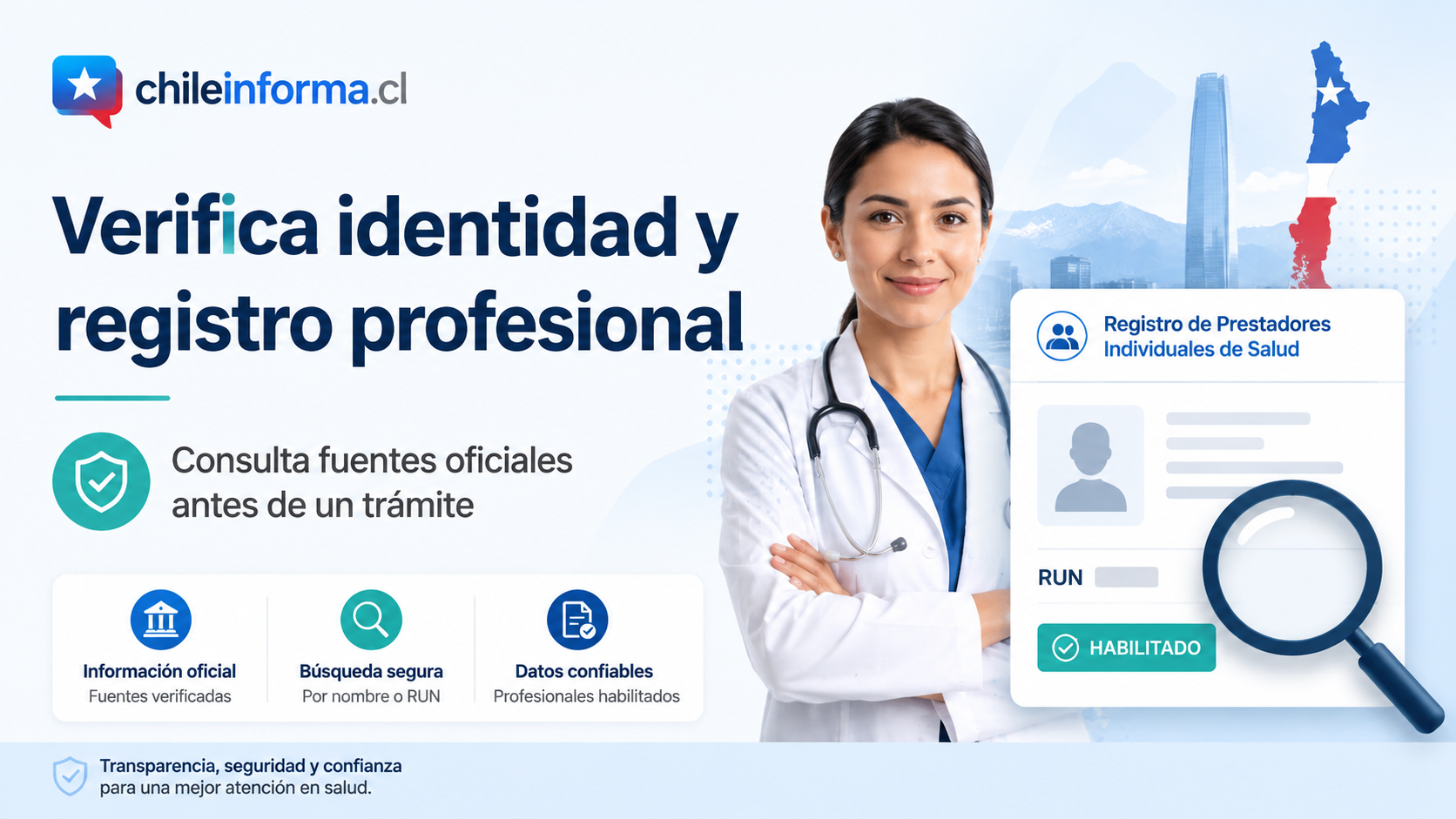 Cómo buscar el RUT de un médico en el registro oficial
