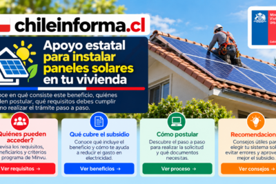 Paneles solares para viviendas y apoyo estatal en Chile: requisitos, beneficios y recomendaciones de postulación.