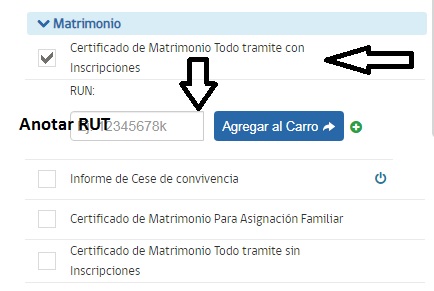 Certificado de matrimonio