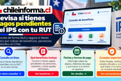 Beneficios sociales y pagos pendientes del IPS en Chile