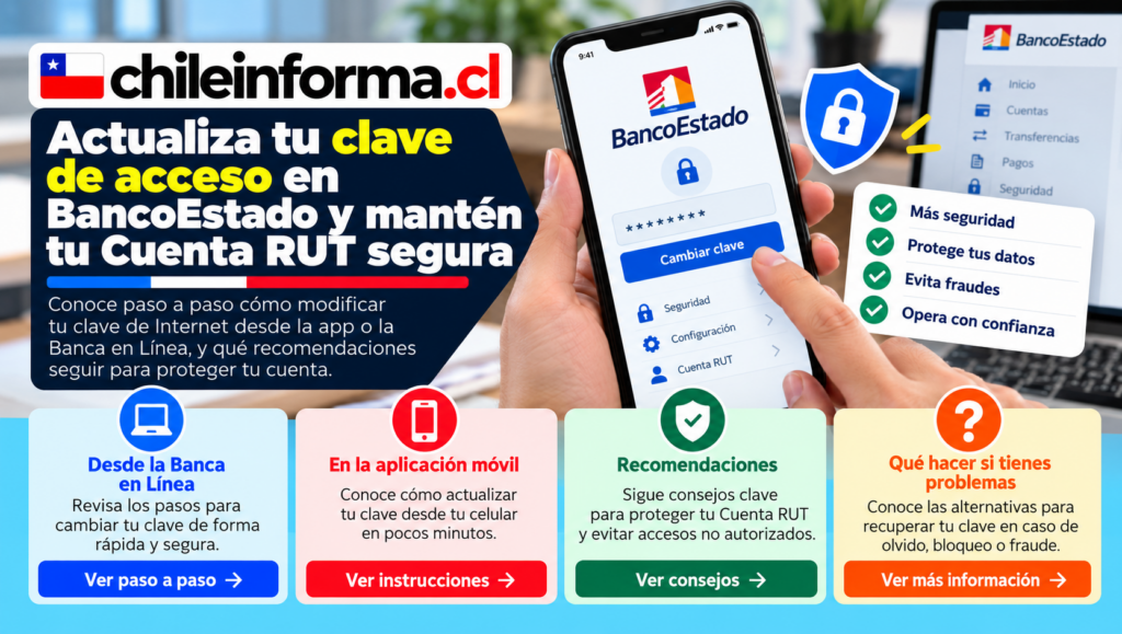 cambiar la clave de Internet de Cuenta RUT