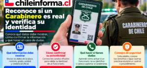 Cómo reconocer una identificación policial auténtica, datos de un funcionario y recomendaciones de seguridad en Chile.