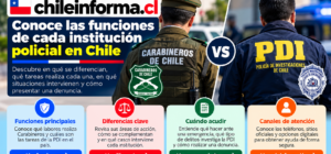 Diferencias entre Carabineros y PDI en Chile, funciones, atención y situaciones en las que acudir a cada institución.