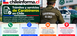 Guía de trámites policiales en Chile con información sobre denuncias, constancias, consultas de vehículos, teléfonos y comisarías.