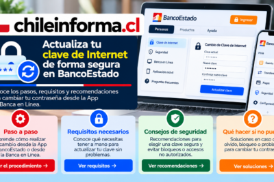 Guía visual para actualizar la contraseña de acceso y proteger la banca digital de BancoEstado